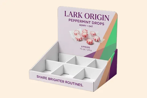 5 compartment counter displays