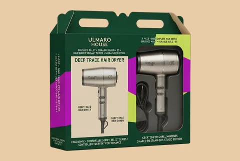 5 handled hair dryer boxes