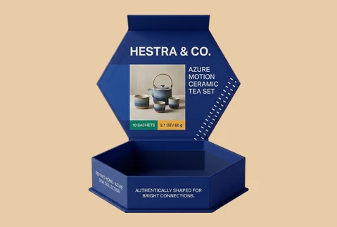 5 hexagon magnetic closure boxes