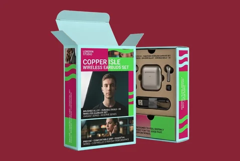 5 paper insert hinged box