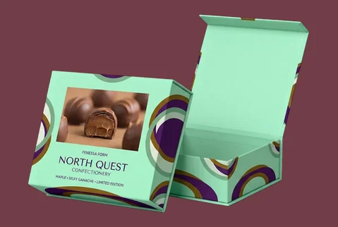 5 rigid confectionery boxes