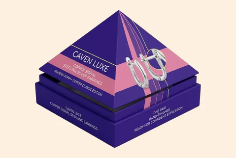5 rigid pyramid presentation box