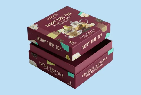 5 rigid tea boxes