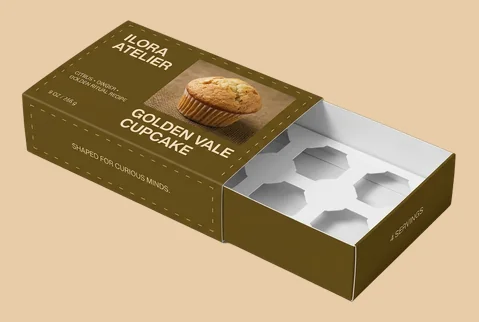 5 sleeve and tray cupcake boxes