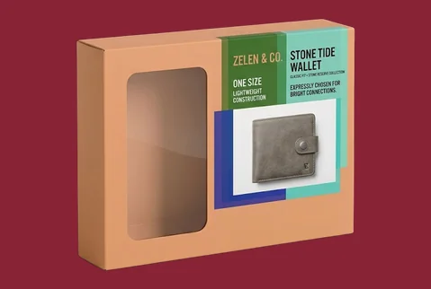 5 window display wallet boxes
