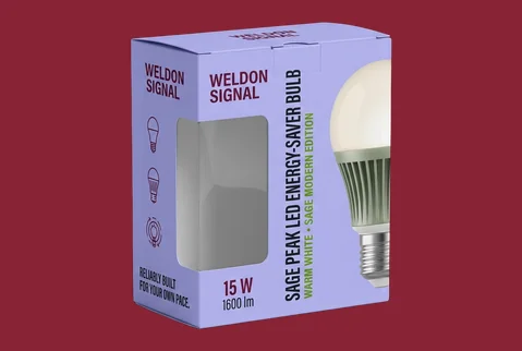 5 windowed product boxes