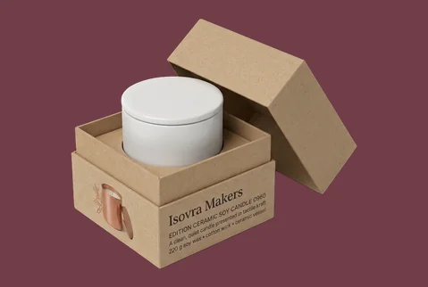 6 Two Piece Kraft Boxes