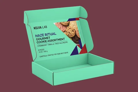 6 branded corrugated mailer boxes