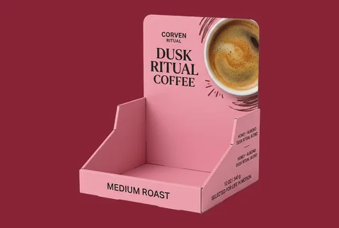6 counter display coffee boxes