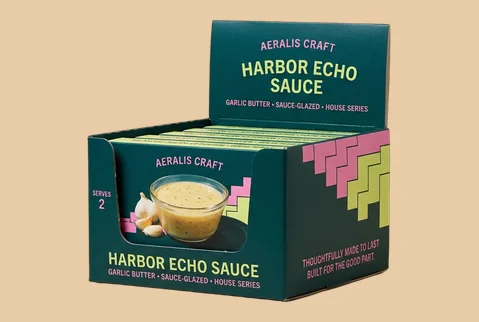 6 counter display sauce boxes