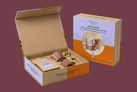 6 kraft client gift boxes