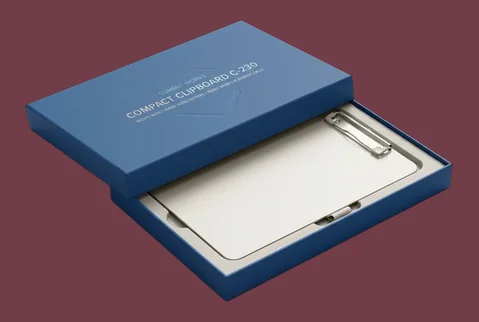 6 rigid setup clipboard boxes