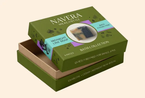 6 two piece kraft soap boxes