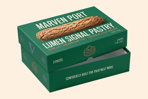 6 two piece pastry boxes