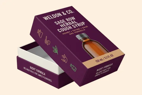 6 two piece syrup boxes