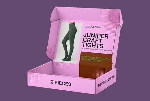 7 branded tights mailers