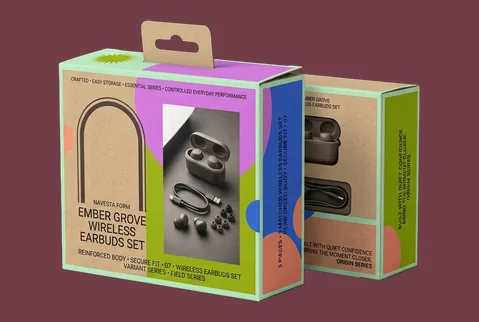 7 kraft wrapped hinged box