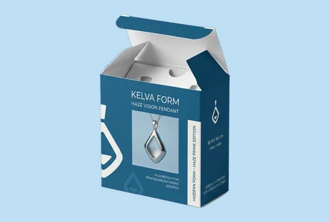 7 pendant boxes with card inserts