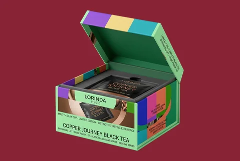 7 rigid black tea boxes