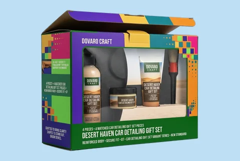 7 windowed auto part gift boxes