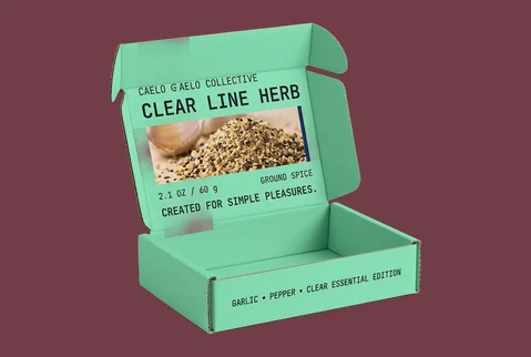 8 branded herb mailer boxes