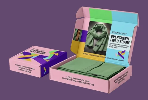 8 branded scarf mailers