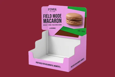 8 counter display macaron boxes