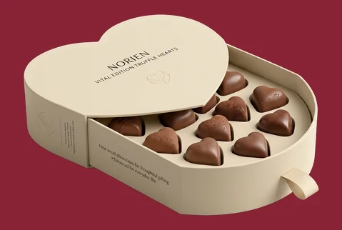 8 ribbon pull heart box