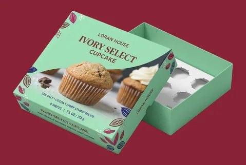8 rigid cupcake gift boxes