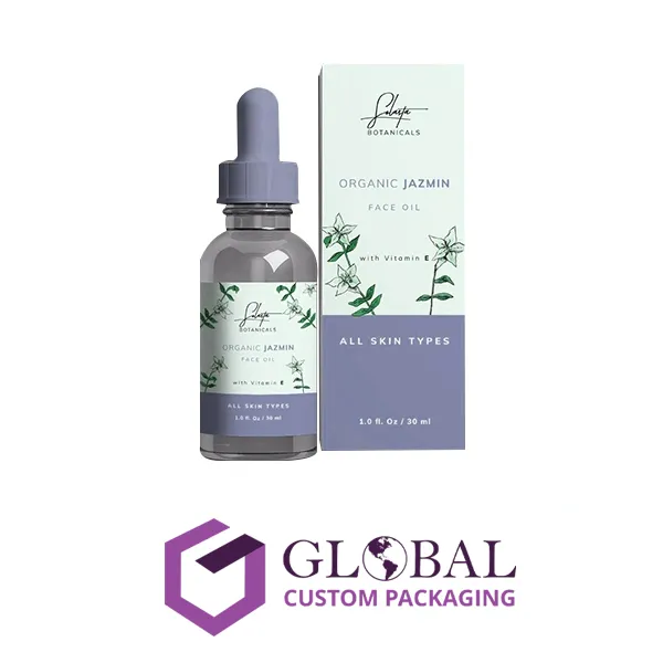 Custom Printed Skin Care Oil Packaging Boxes