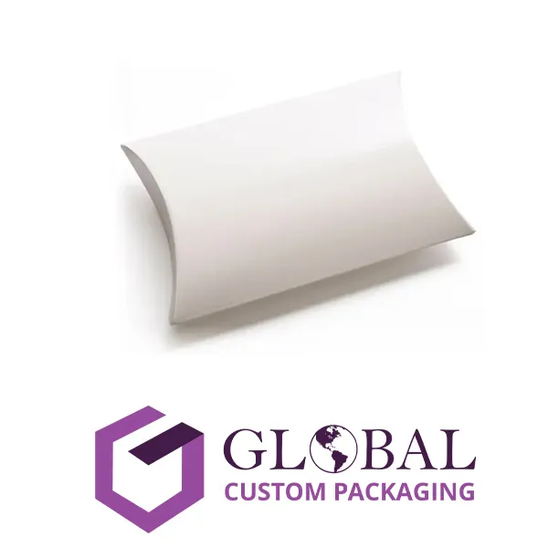 Buy Custom Printed White Pillow Packaging Boxes