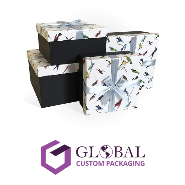 Black Cardboard Box - 7x7x7  Custom Black Cardboard Boxes