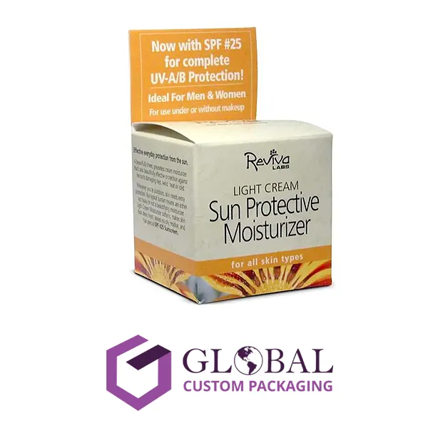 Custom Sun Protection Cream Boxes Wholesale