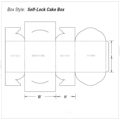 Custom Printed Self-Lock Cake Packaging Boxes