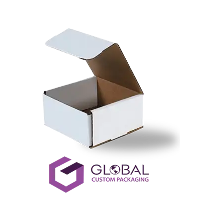 Custom Printed White Corrugated Packaging Boxes