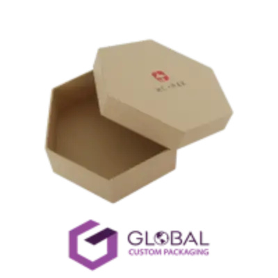 Custom Hexagon Kraft Packaging Boxes